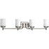 Progress Glide P300015 009 4 100 Watt MED BATH BRACKET in Brushed Nickel Finish Model: P300015-009