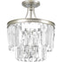 Progress Glimmer P2325 134 3 60 Watt CAND SEMI FLUSH CONV in Silver Ridge Finish Model: P2325-134