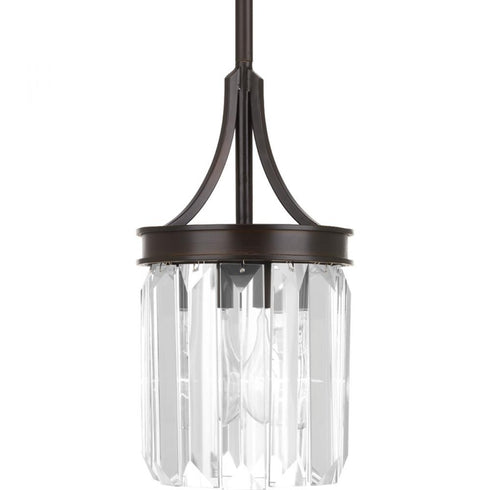 Progress Glimmer P5320 134 1 100 Watt MED MINI PENDANT in Silver Ridge Finish Model: P5320-134
