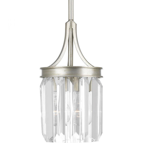 Progress Glimmer P5320 134 1 100 Watt MED MINI PENDANT in Silver Ridge Finish Model: P5320-134