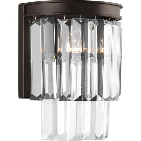 Progress Glimmer P7198 134 2 60 Watt CAND WALL SCONCE in Silver Ridge Finish Model: P7198-134