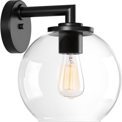 Progress Globe Lanterns P560092 031 1 100 Watt MED WALL LANTERN in Matte Black Finish Model: P560092-031