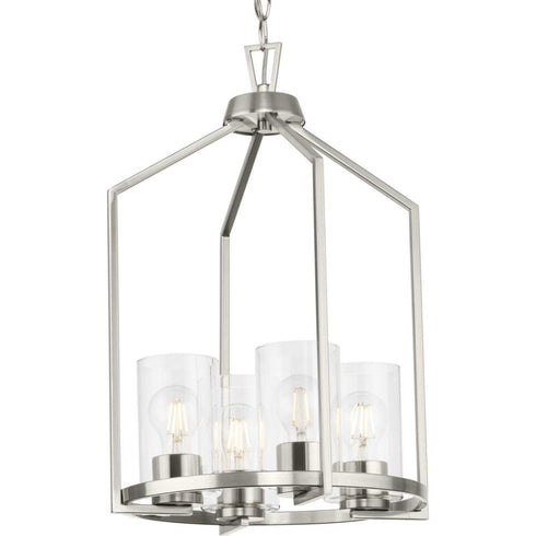 Progress Goodwin P500411 009 4 Light FOYER in Brushed Nickel Finish Model: P500411-009