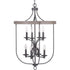 Progress Gulliver Collection Eight Light Foyer in Galvanized Finish Finish Model: P500158-141