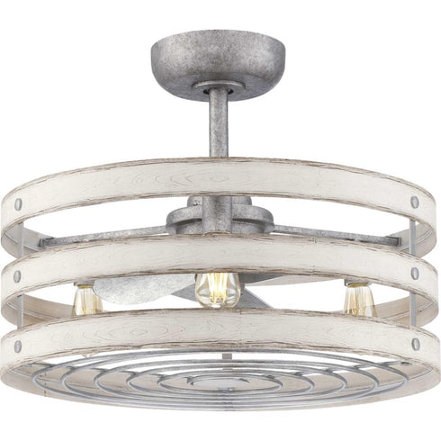 Progress Gulliver P250012 141 22 3 Light FANDELIER in Galvanized Finish Finish Model: P250012-141-22