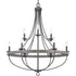 Progress Gulliver P400159 141 9 60 Watt CAND CHANDELIER in Galvanized Finish Finish Model: P400159-141