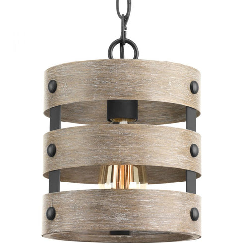 Progress Gulliver P500022 141 1 75 Watt MED MINI PENDANT in Galvanized Finish Finish Model: P500022-141