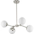 Progress Haas P400307 009 4 Light CHANDELIER in Brushed Nickel Finish Model: P400307-009