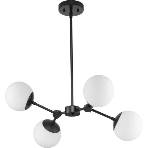 Progress Haas P400307 009 4 Light CHANDELIER in Brushed Nickel Finish Model: P400307-009