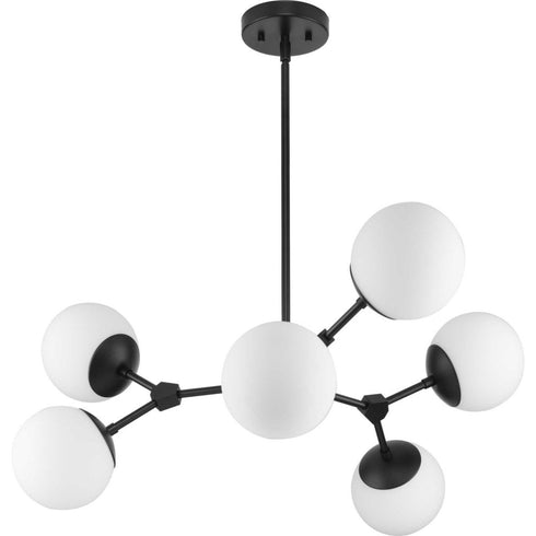 Progress Haas P400308 009 6 Light CHANDELIER in Brushed Nickel Finish Model: P400308-009