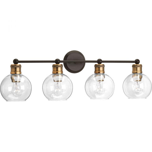 Progress Hansford P300052 020 4 60 Watt MED BATH BRACKET in Antique Bronze Finish Model: P300052-020