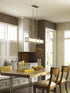 Progress Haven 4 Light P3898 09 4 100 Watt MED LIN PENDANT in Brushed Nickel Finish Model: P3898-09