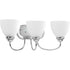 Progress Heart P2919 09 3 100 Watt MED BATH BRACKET in Brushed Nickel Finish Model: P2919-09