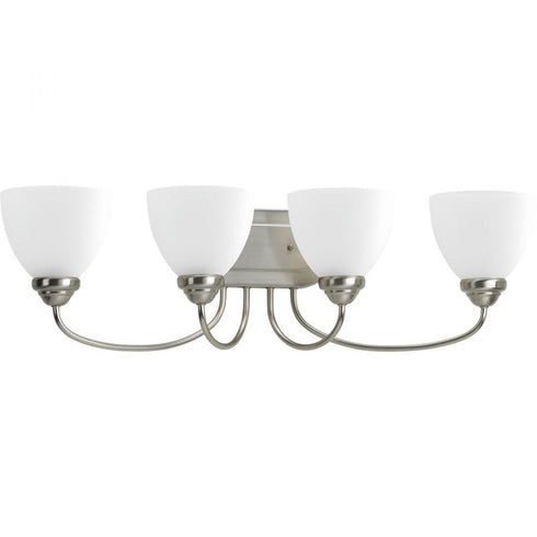 Progress Heart P2928 09 4 100 Watt MED BATH BRACKET in Brushed Nickel Finish Model: P2928-09