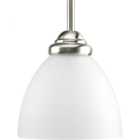 Progress Heart P5131 09 1 100 Watt MED MINI PENDANT in Brushed Nickel Finish Model: P5131-09