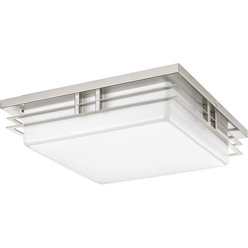 Progress Helm LED P3448 0930K9 2 17 Watt LED 3000K FLUSH MOUNT in Brushed Nickel Finish Model: P3448-0930K9