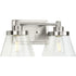 Progress Hinton P300349 009 2 60 Watt MED BATH BRACKET in Brushed Nickel Finish Model: P300349-009