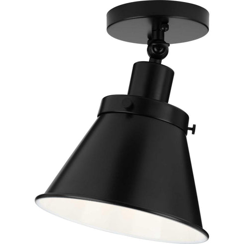 Progress Hinton P350199 009 1 60 Watt MED FLUSH MOUNT in Brushed Nickel Finish Model: P350199-009