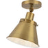 Progress Hinton P350199 009 1 60 Watt MED FLUSH MOUNT in Brushed Nickel Finish Model: P350199-009