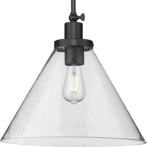 Progress Hinton P500384 009 1 Light LARGE PEND GLASS in Brushed Nickel Finish Model: P500384-009
