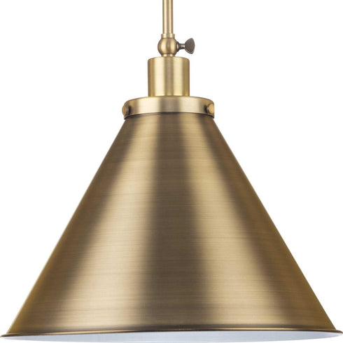 Progress Hinton P500385 009 1 Light LARGE PEND METAL in Brushed Nickel Finish Model: P500385-009