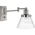 Progress Hinton P710084 009 1 60 Watt MED WALL BRACKET in Brushed Nickel Finish Model: P710084-009