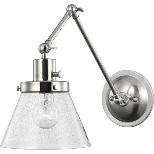 Progress Hinton P710094 009 1 60 Watt MED WALL BRACKET in Brushed Nickel Finish Model: P710094-009