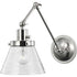 Progress Hinton P710094 009 1 60 Watt MED WALL BRACKET in Brushed Nickel Finish Model: P710094-009