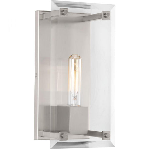 Progress Hobbs Collection One Light Wall Sconce in Brushed Nickel Finish Model: P710017-009