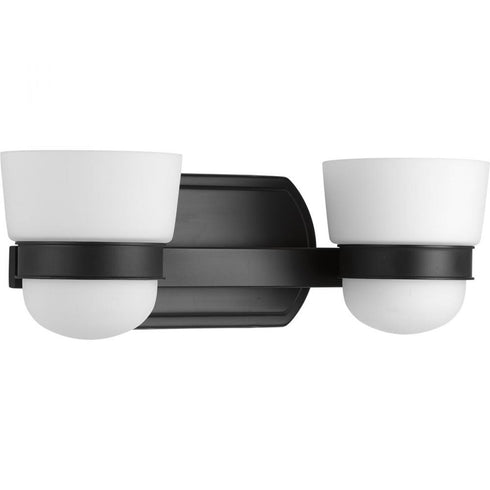 Progress Index 2 Light P300077 031 2 60 Watt G9 BATH BRACKET in Matte Black Finish Model: P300077-031