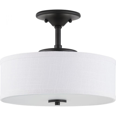 Progress Inspire LED P350134 009 30 1 17 Watt LED SEMI FLUSH in Brushed Nickel Finish Model: P350134-009-30