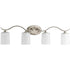 Progress Inspire P2021 09 4 100 Watt MED BATH BRACKET in Brushed Nickel Finish Model: P2021-09