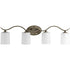 Progress Inspire P2021 09 4 100 Watt MED BATH BRACKET in Brushed Nickel Finish Model: P2021-09