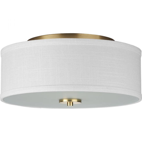 Progress Inspire P350130 009 2 60 Watt MED FLUSH MOUNT in Brushed Nickel Finish Model: P350130-009