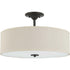 Progress Inspire P350168 009 3 60 Watt MED SEMI FLUSH in Brushed Nickel Finish Model: P350168-009