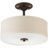 Progress Inspire P3712 09 2 75 Watt MED SEMI FLUSH in Brushed Nickel Finish Model: P3712-09