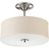 Progress Inspire P3712 09 2 75 Watt MED SEMI FLUSH in Brushed Nickel Finish Model: P3712-09