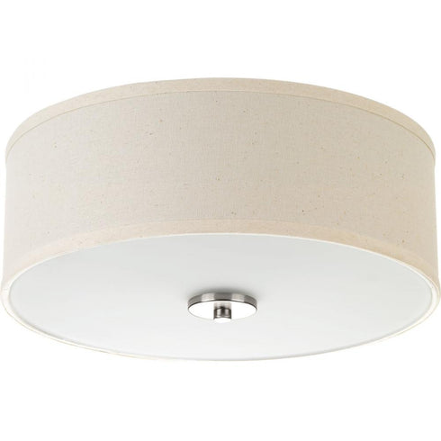 Progress Inspire P3713 09 2 60 Watt MED FLUSH MOUNT in Brushed Nickel Finish Model: P3713-09