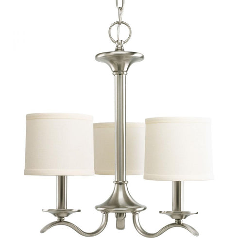 Progress Inspire P4632 09 3 60 Watt CAND CHANDELIER in Brushed Nickel Finish Model: P4632-09