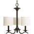 Progress Inspire P4632 09 3 60 Watt CAND CHANDELIER in Brushed Nickel Finish Model: P4632-09