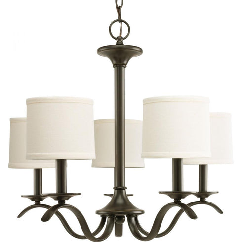 Progress Inspire P4635 09 5 60 Watt CAND CHANDELIER in Brushed Nickel Finish Model: P4635-09