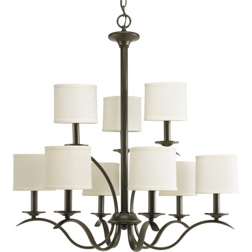 Progress Inspire P4638 09 9 60 Watt CAND CHANDELIER in Brushed Nickel Finish Model: P4638-09
