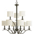 Progress Inspire P4638 09 9 60 Watt CAND CHANDELIER in Brushed Nickel Finish Model: P4638-09