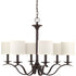 Progress Inspire P4739 09 6 60 Watt CAND CHANDELIER in Brushed Nickel Finish Model: P4739-09