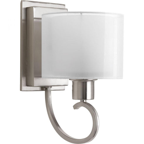 Progress Invite P2041 09 1 100 Watt MED WALL BRACKET in Brushed Nickel Finish Model: P2041-09