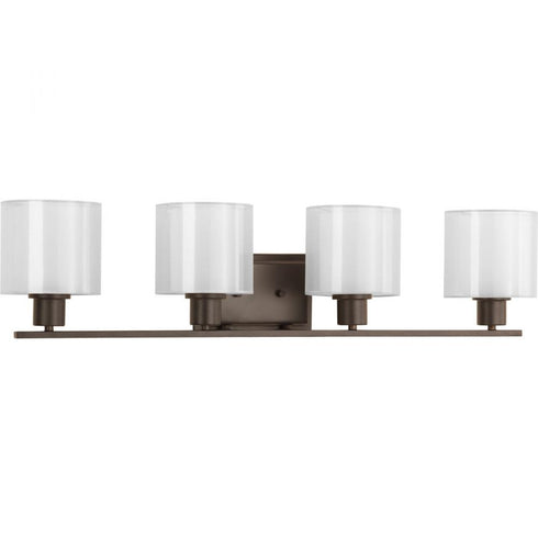 Progress Invite P2080 09 4 60 Watt MED BATH BRACKET in Brushed Nickel Finish Model: P2080-09