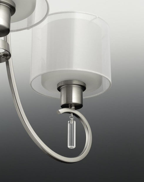 Progress Invite P4697 09 9 100 Watt MED CHANDELIER in Brushed Nickel Finish Model: P4697-09