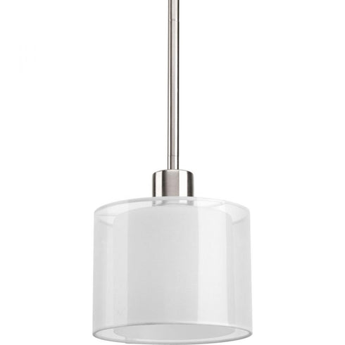 Progress Invite P5110 09 1 100 Watt MED MINI PENDANT in Brushed Nickel Finish Model: P5110-09