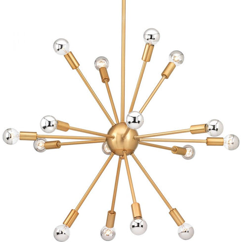 Progress Ion 16 Light P400041 104 16 25 Watt CAND CHANDELIER in Polished Nickel Finish Model: P400041-104