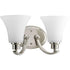 Progress Joy P2001 09 2 100 Watt MED BATH BRACKET in Brushed Nickel Finish Model: P2001-09
